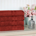 Ultra Soft Cotton Absorbent Solid Bath Towel Set of 4 - Bath Towel by Superior