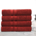 Ultra Soft Cotton Absorbent Solid Bath Towel Set of 4 - Bath Towel by Superior