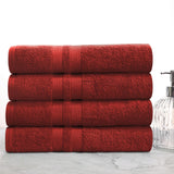 Ultra Soft Cotton Absorbent Solid Bath Towel Set of 4 - Bath Towel by Superior