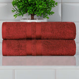 Ultra-Soft Cotton Solid Medium Weight Absorbent Bath Towel Set of 2 - Towel Set by Superior