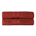 Ultra-Soft Cotton Solid Medium Weight Absorbent Bath Towel Set of 2 - Towel Set by Superior