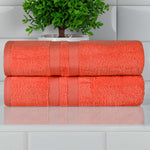 Ultra-Soft Cotton Solid Medium Weight Absorbent Bath Towel Set of 2 - Towel Set by Superior