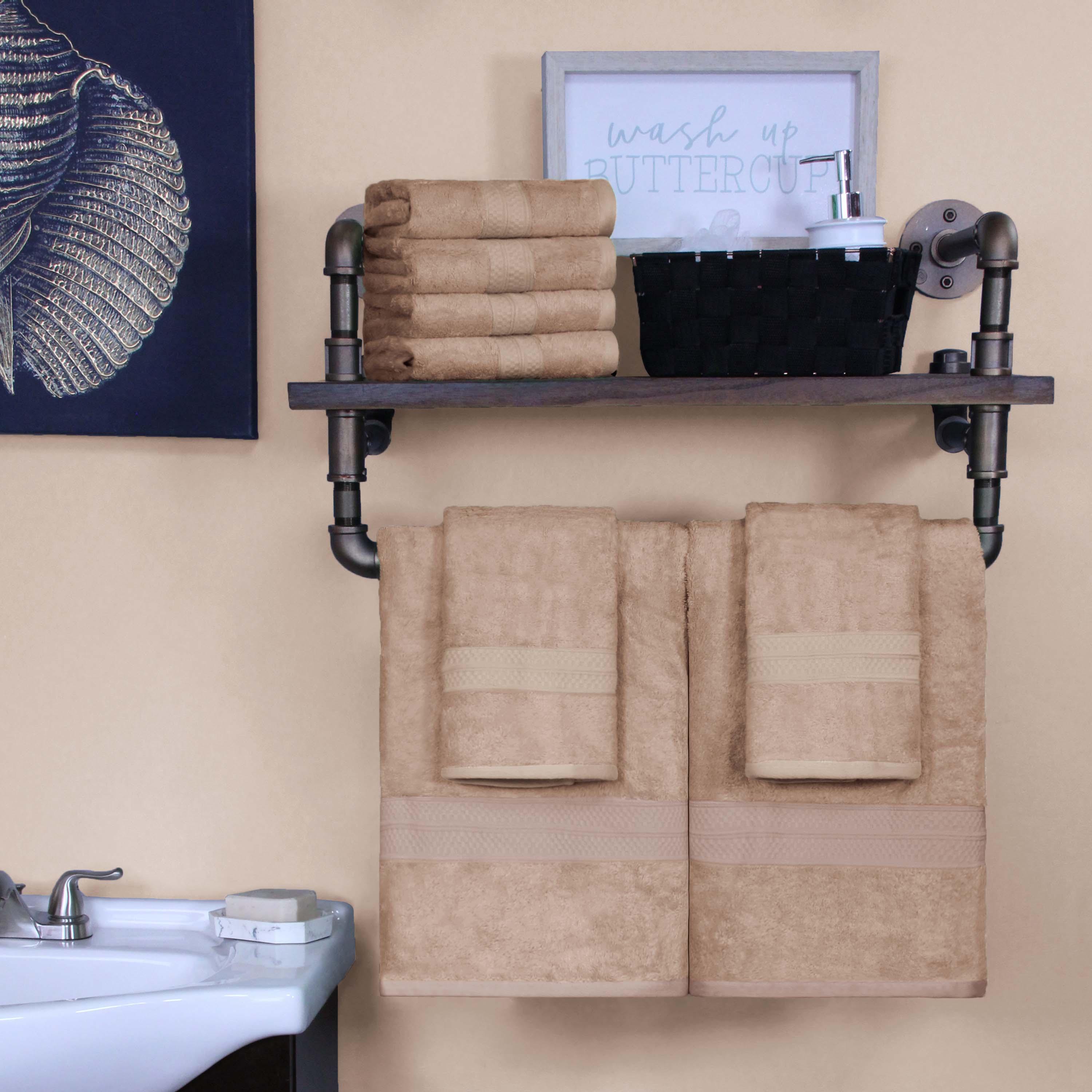 Ultra-Soft Rayon from Bamboo Cotton Blend Bath and Hand Towel Set - Towel Set by Superior