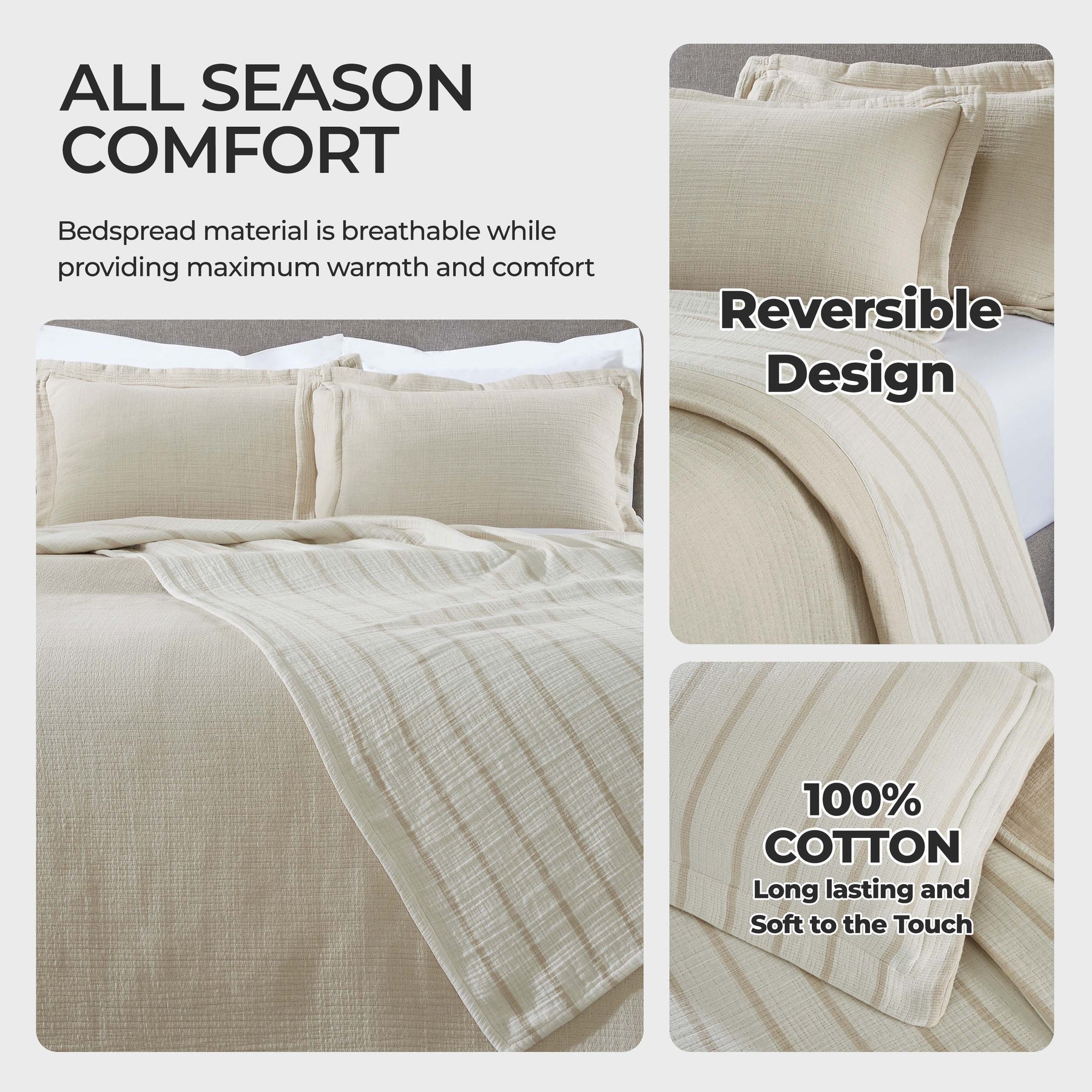 Valencia Cotton Reversible Medium Weight Matelasse Bedspread Set - Bedspread by Superior