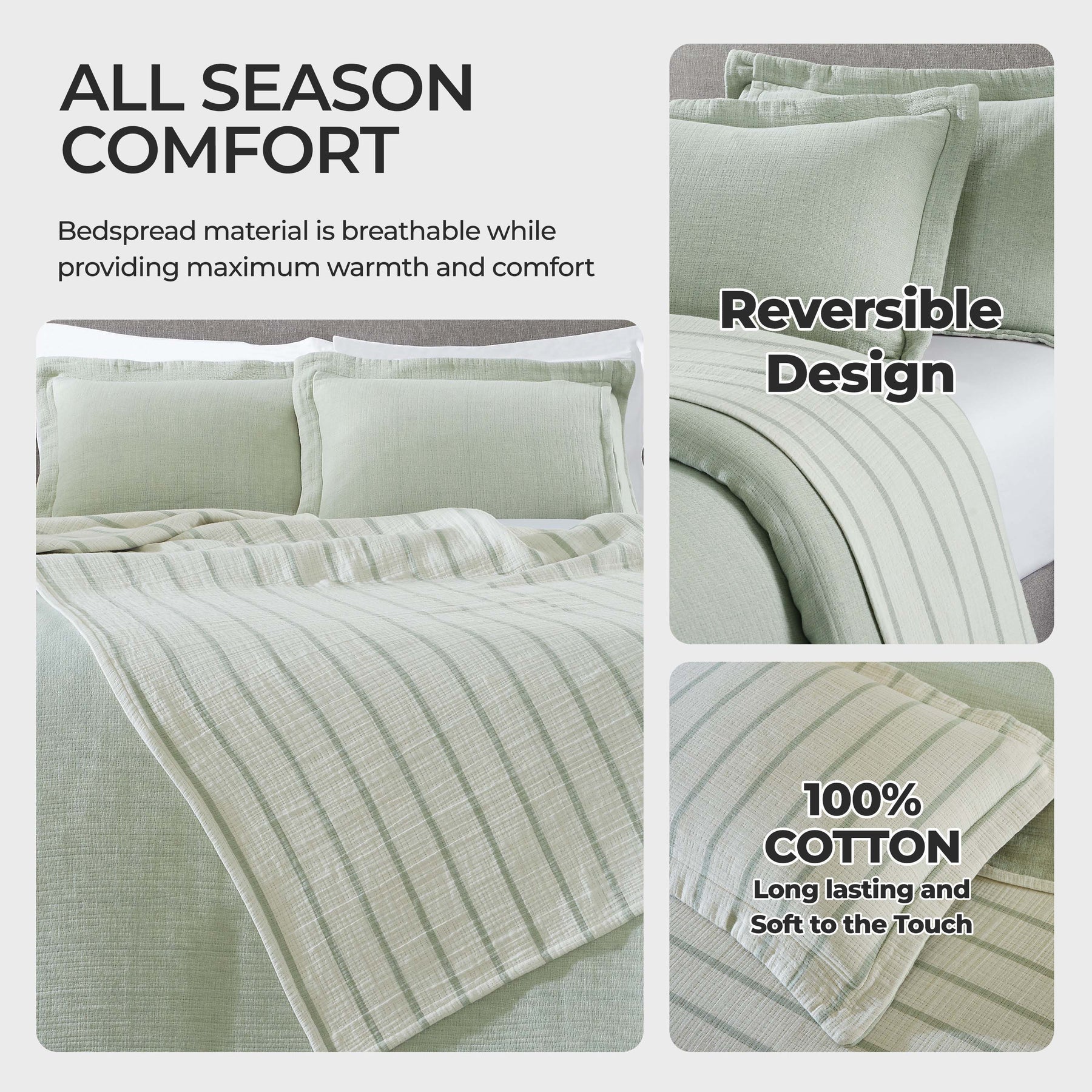 Valencia Cotton Reversible Medium Weight Matelasse Bedspread Set - Bedspread by Superior