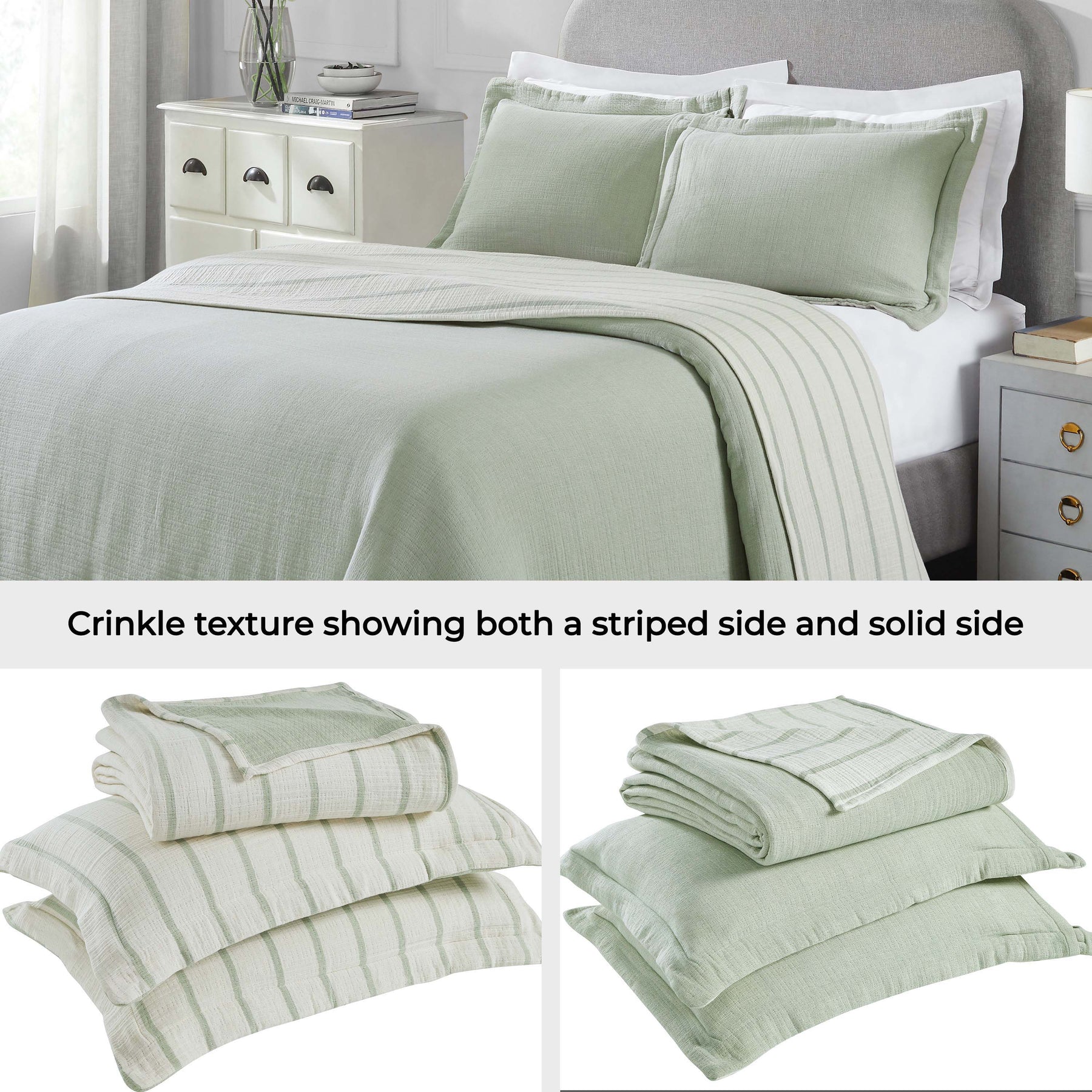 Valencia Cotton Reversible Medium Weight Matelasse Bedspread Set - Bedspread by Superior