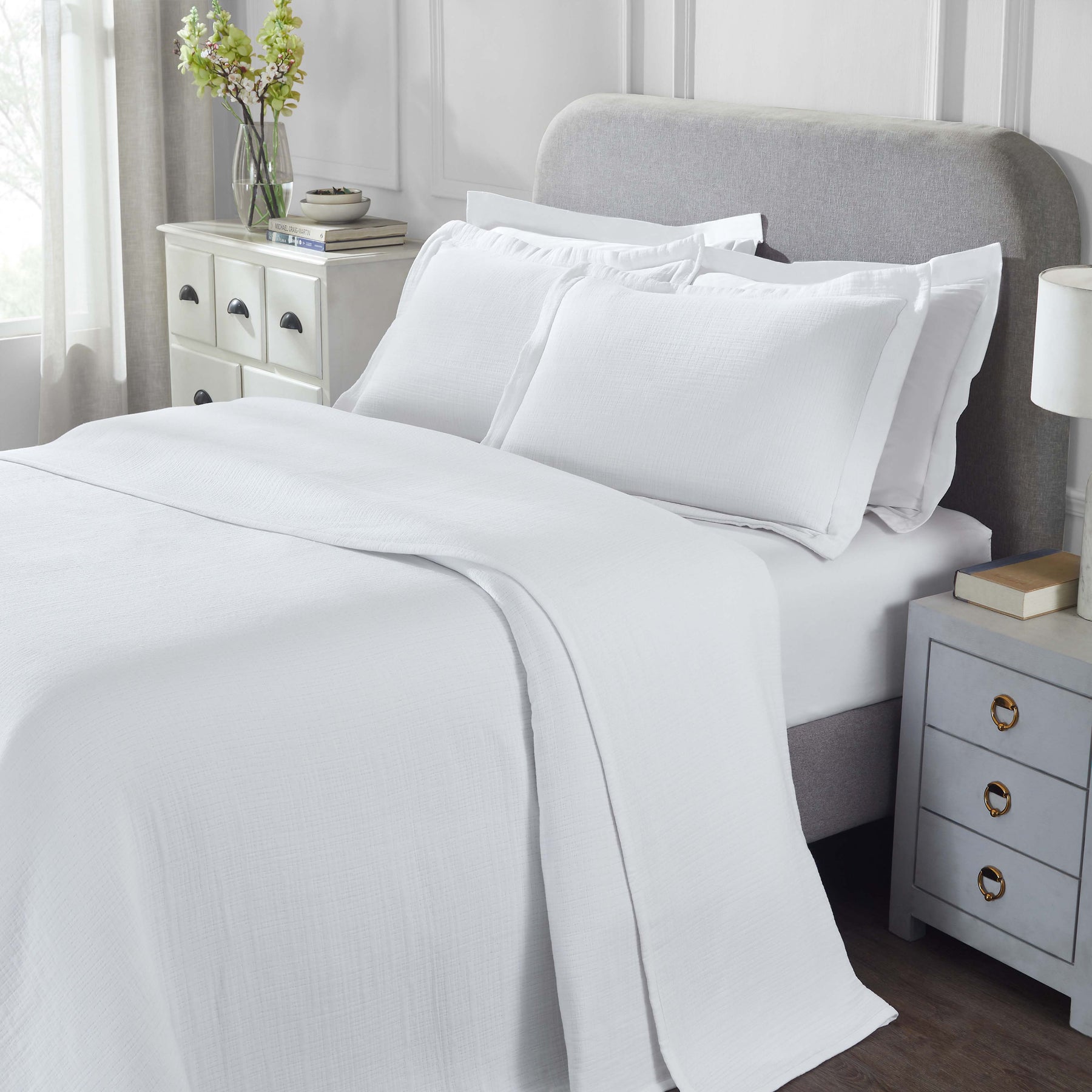 Valencia Cotton Reversible Medium Weight Matelasse Bedspread Set - Bedspread by Superior