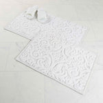 Venere Floral Scroll Textured Machine Washable Bath Rugs, Set of 2 - Bath Rugs by Superior