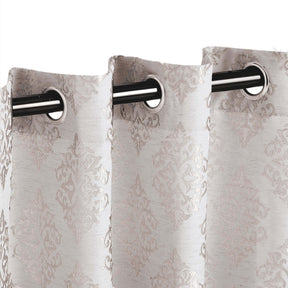 Venetian Damask Jacquard Grommet Traditional Curtain Panel Set - Semi Sheer Curtains by Superior