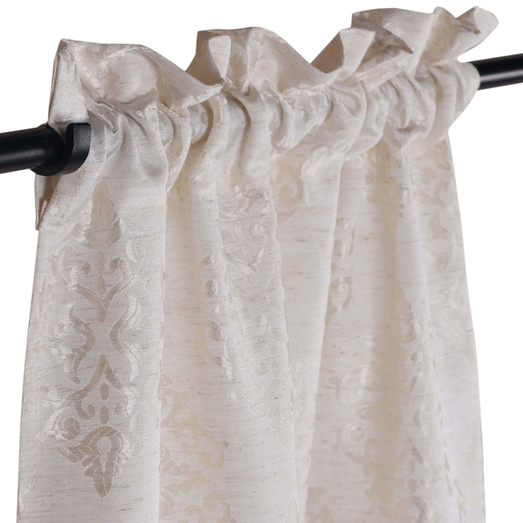 Venetian Damask Jacquard Grommet Traditional Curtain Panel Set - Semi Sheer Curtains by Superior