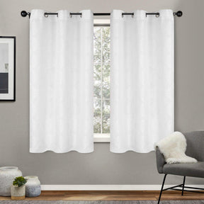 Venetian Damask Jacquard Grommet Traditional Curtain Panel Set - Semi Sheer Curtains by Superior