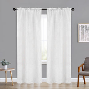 Venetian Damask Jacquard Grommet Traditional Curtain Panel Set - Semi Sheer Curtains by Superior