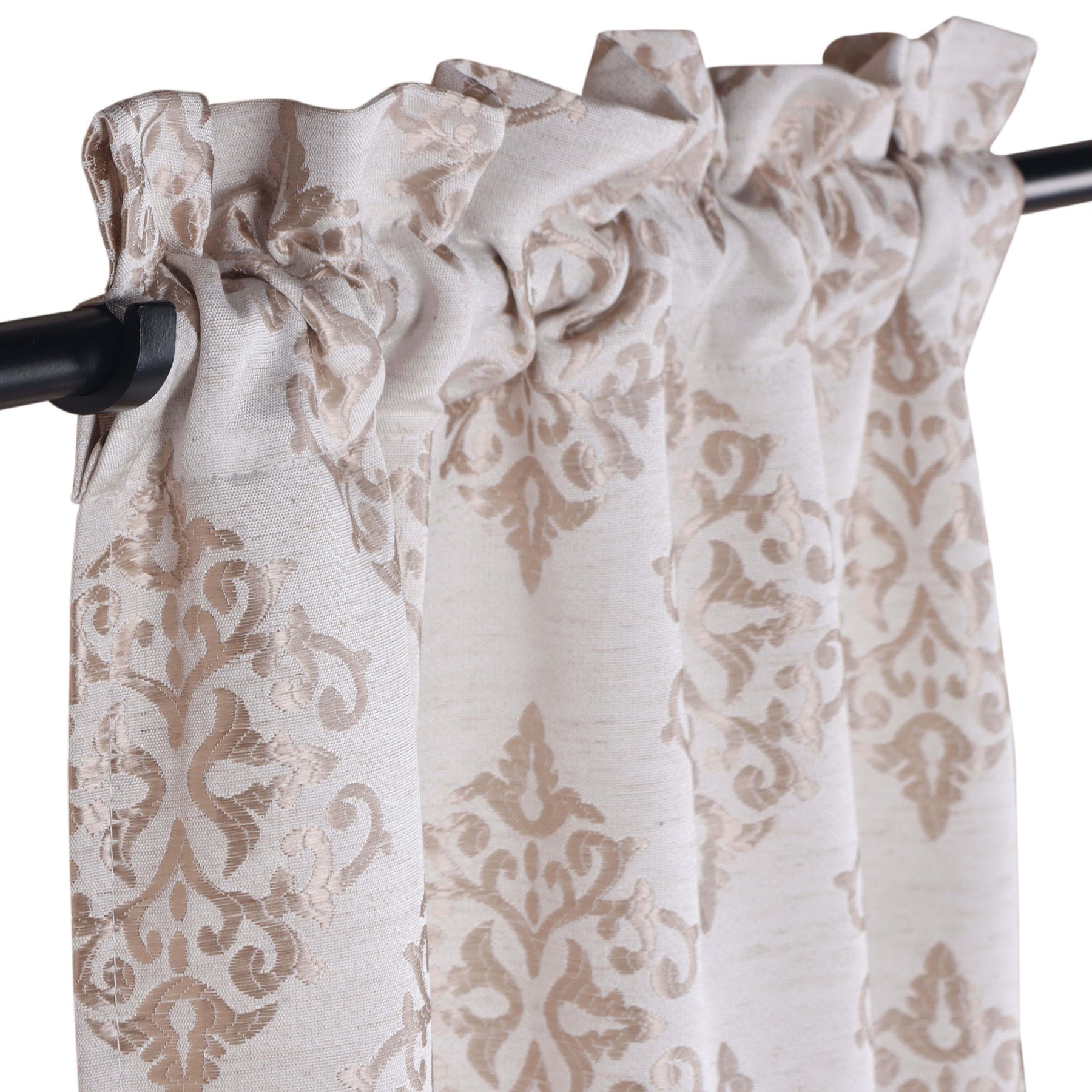 Venetian Damask Jacquard Grommet Traditional Curtain Panel Set - Semi Sheer Curtains by Superior