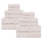 Venice Zero Twist Cotton Medium Weight Absorbent 12 Piece Towel Set - Towel Set by Superior