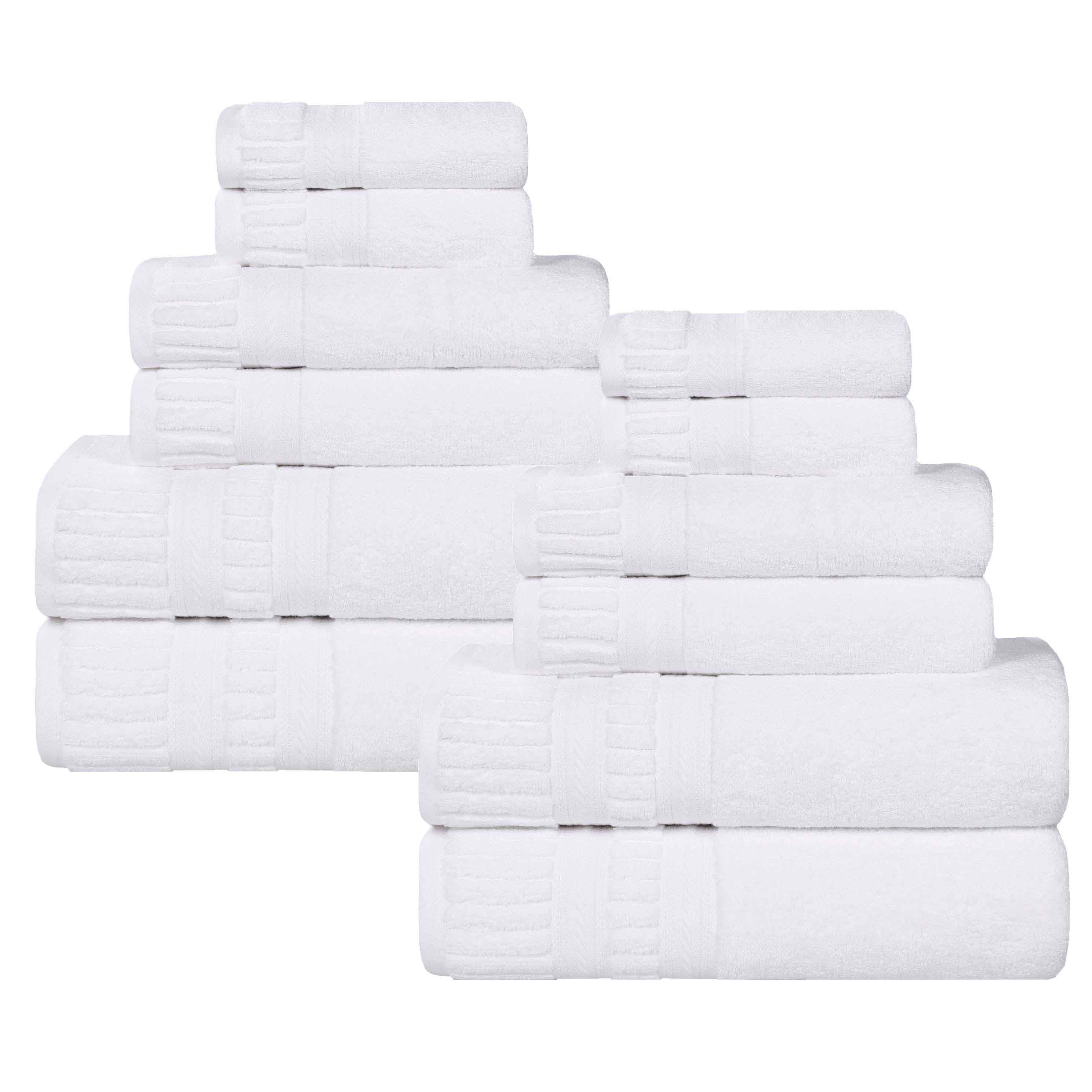 Venice Zero Twist Cotton Medium Weight Absorbent 12 Piece Towel Set - Towel Set by Superior