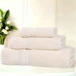 Venice Zero Twist Cotton Medium Weight Absorbent 3 Piece Towel Set - Towel Set by Superior