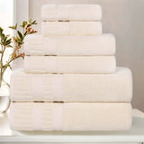 Venice Zero Twist Cotton Medium Weight Absorbent 6 Piece Towel Set - Towel Set by Superior