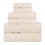 Venice Zero Twist Cotton Medium Weight Absorbent 6 Piece Towel Set - Towel Set by Superior