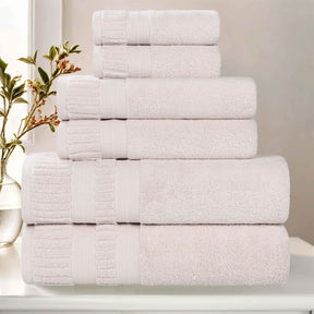 Venice Zero Twist Cotton Medium Weight Absorbent 6 Piece Towel Set - Towel Set by Superior