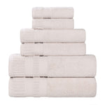 Venice Zero Twist Cotton Medium Weight Absorbent 6 Piece Towel Set - Towel Set by Superior