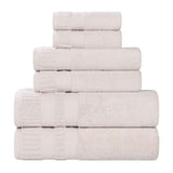 Venice Zero Twist Cotton Medium Weight Absorbent 6 Piece Towel Set - Towel Set by Superior