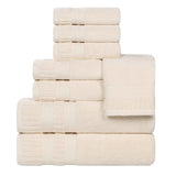 Venice Zero Twist Cotton Medium Weight Absorbent 8 Piece Towel Set - Towel Set by Superior