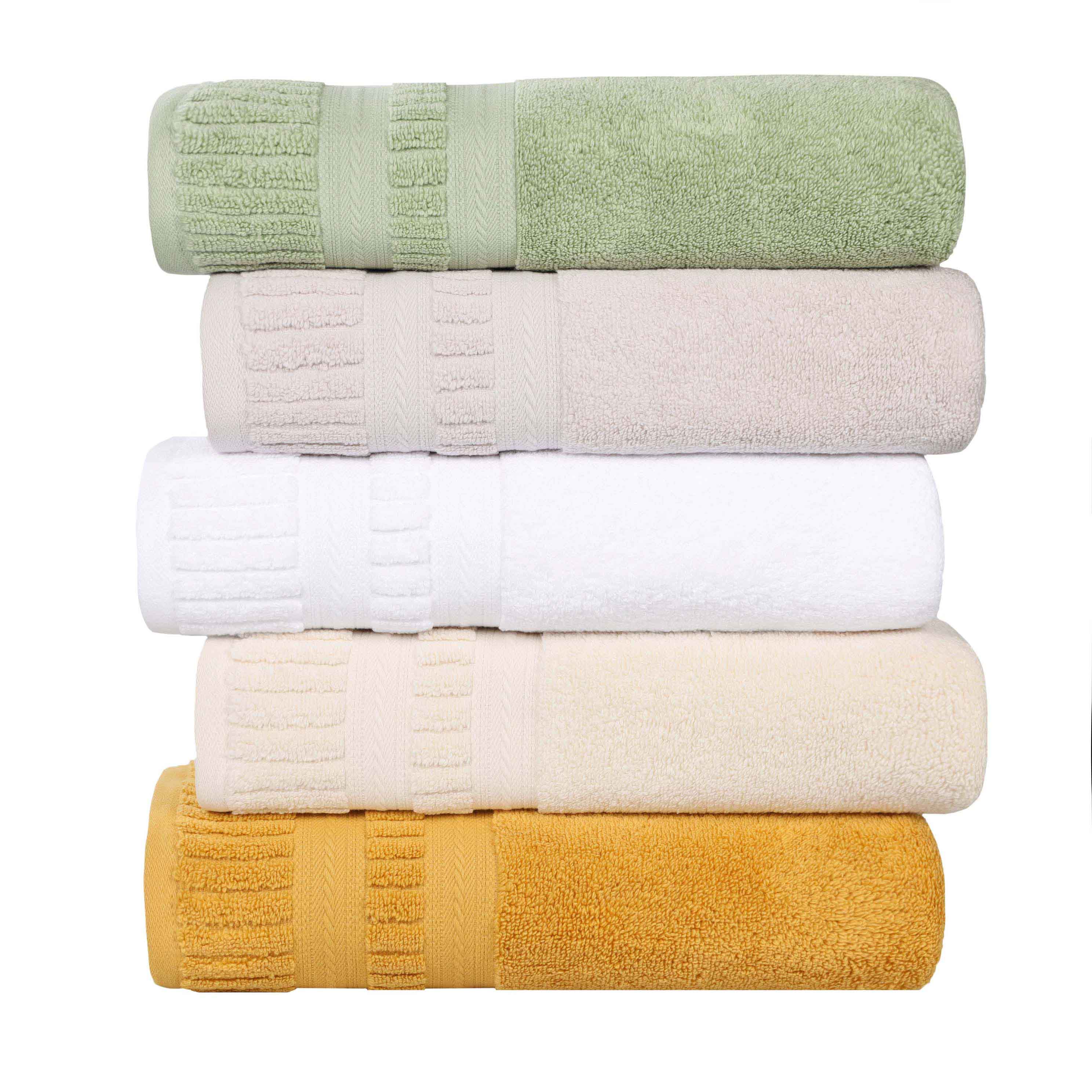 Venice Zero Twist Cotton Medium Weight Absorbent 8 Piece Towel Set - Towel Set by Superior