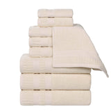 Venice Zero Twist Cotton Medium Weight Absorbent 9 Piece Towel Set - Towel Set by Superior