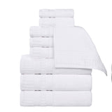 Venice Zero Twist Cotton Medium Weight Absorbent 9 Piece Towel Set - Towel Set by Superior