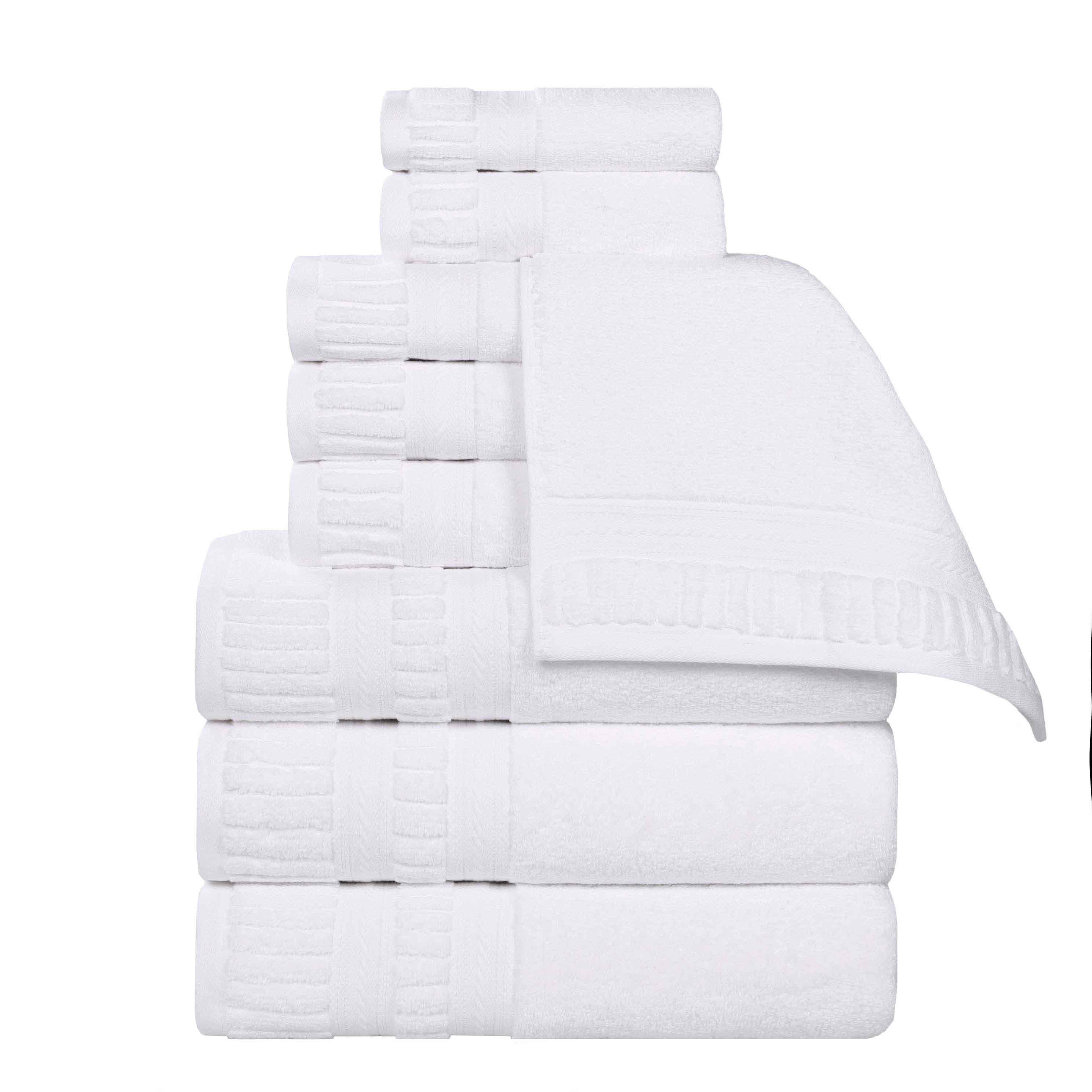 Venice Zero Twist Cotton Medium Weight Absorbent 9 Piece Towel Set - Towel Set by Superior