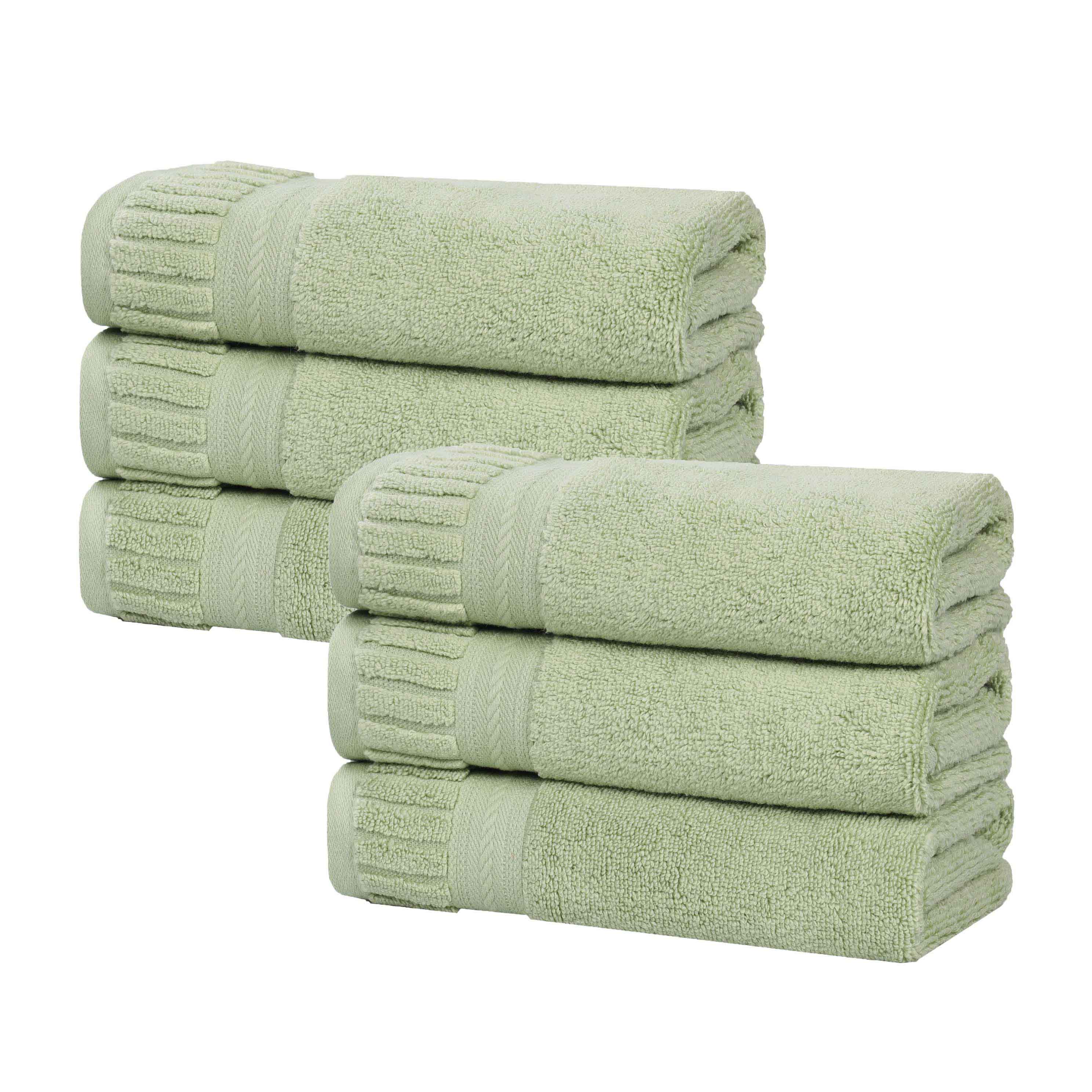 Venice Zero Twist Cotton Medium Weight Absorbent Hand Towels, Set of 6 - Hand Towel by Superior