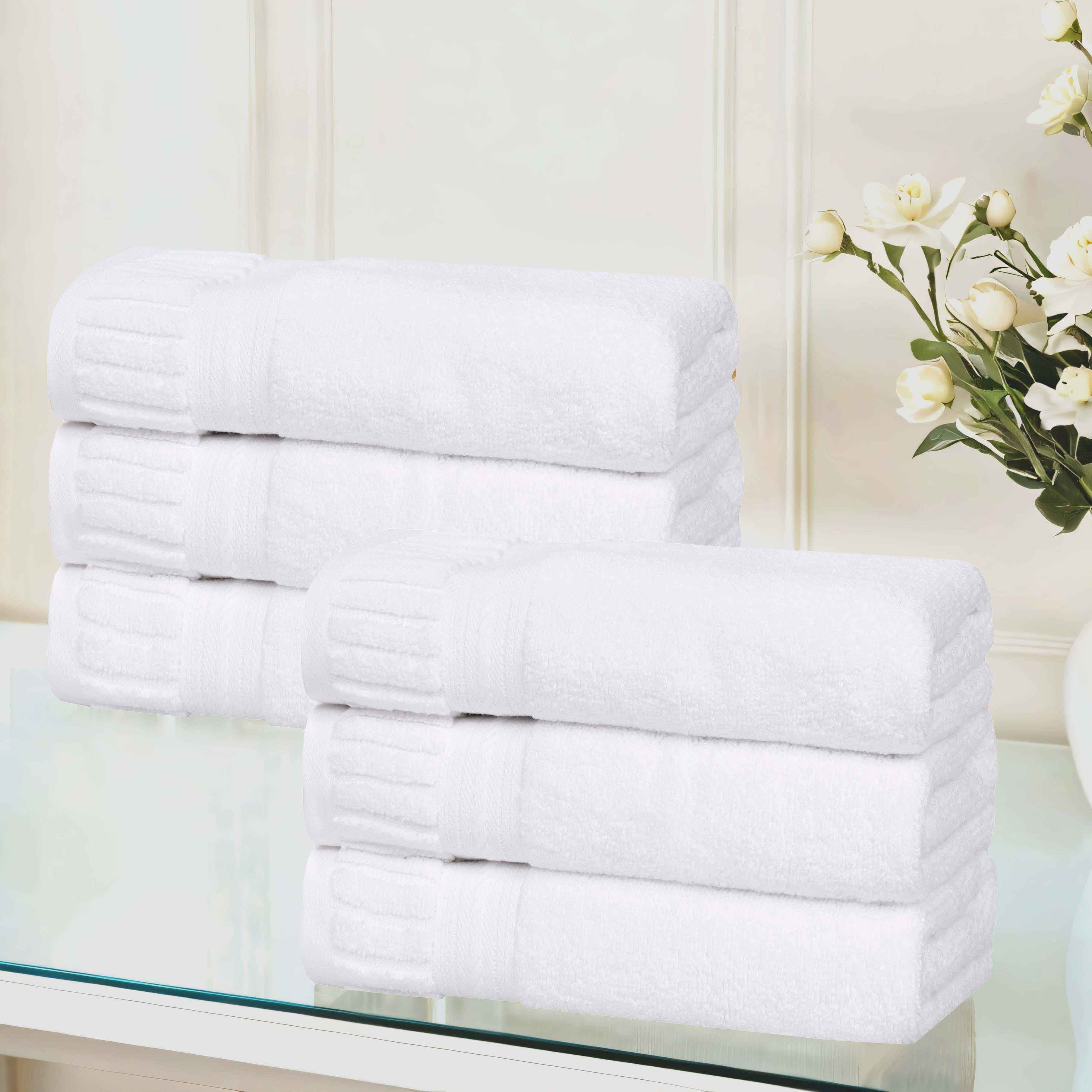 Venice Zero Twist Cotton Medium Weight Absorbent Hand Towels, Set of 6 - Hand Towel by Superior