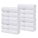 Venice Zero Twist Cotton Medium Weight Face Towels, Set of 12 - Face Towel by Superior