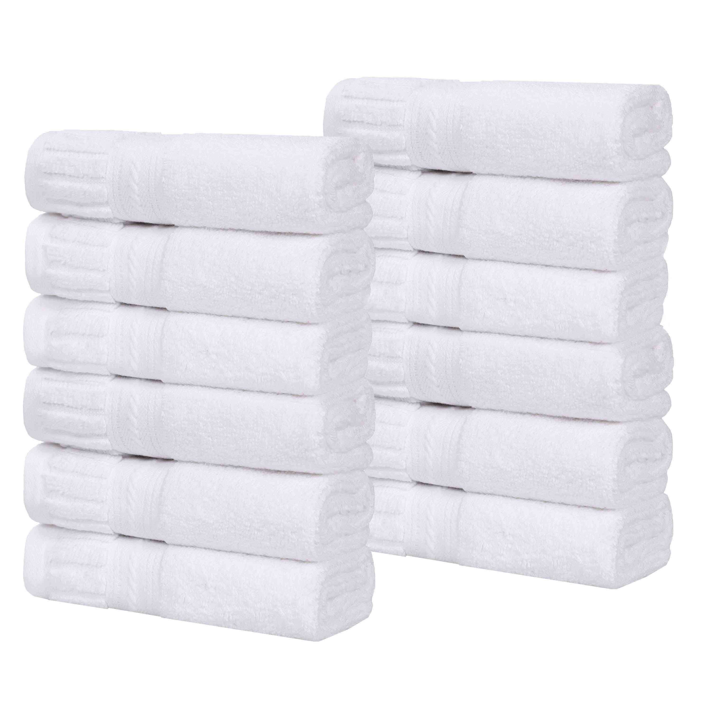 Venice Zero Twist Cotton Medium Weight Face Towels, Set of 12 - Face Towel by Superior