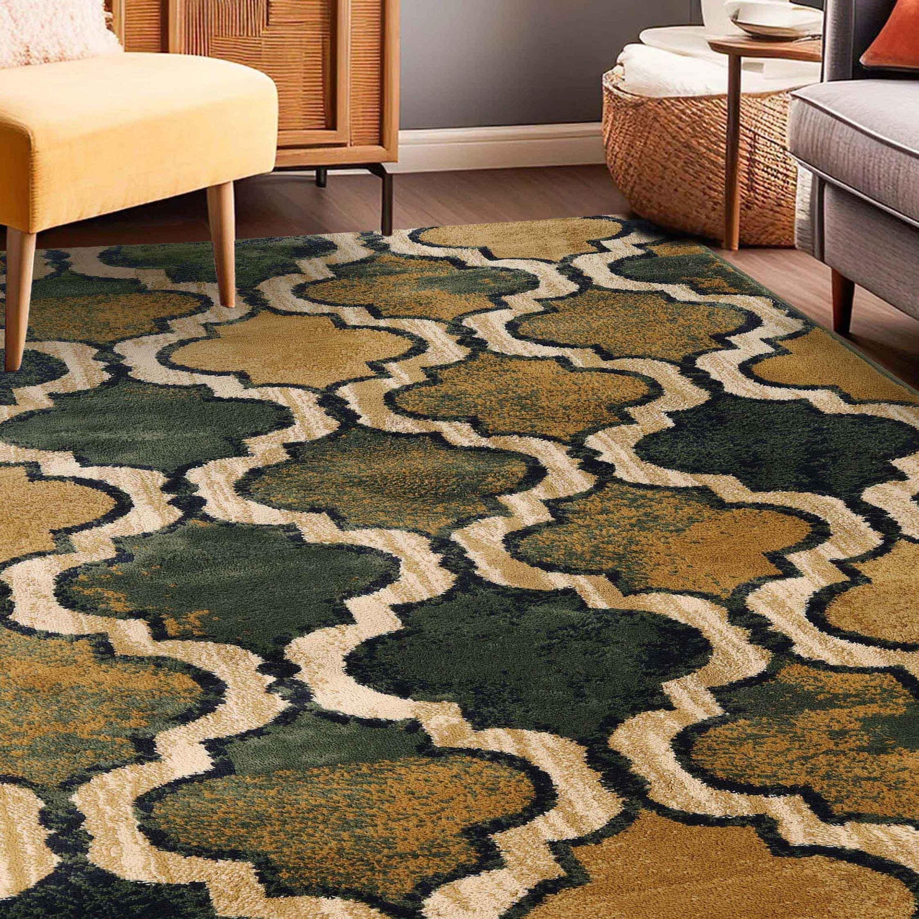 Viking Contemporary Geometric Trellis Indoor Area Rug or Runner - Rugs by Superior