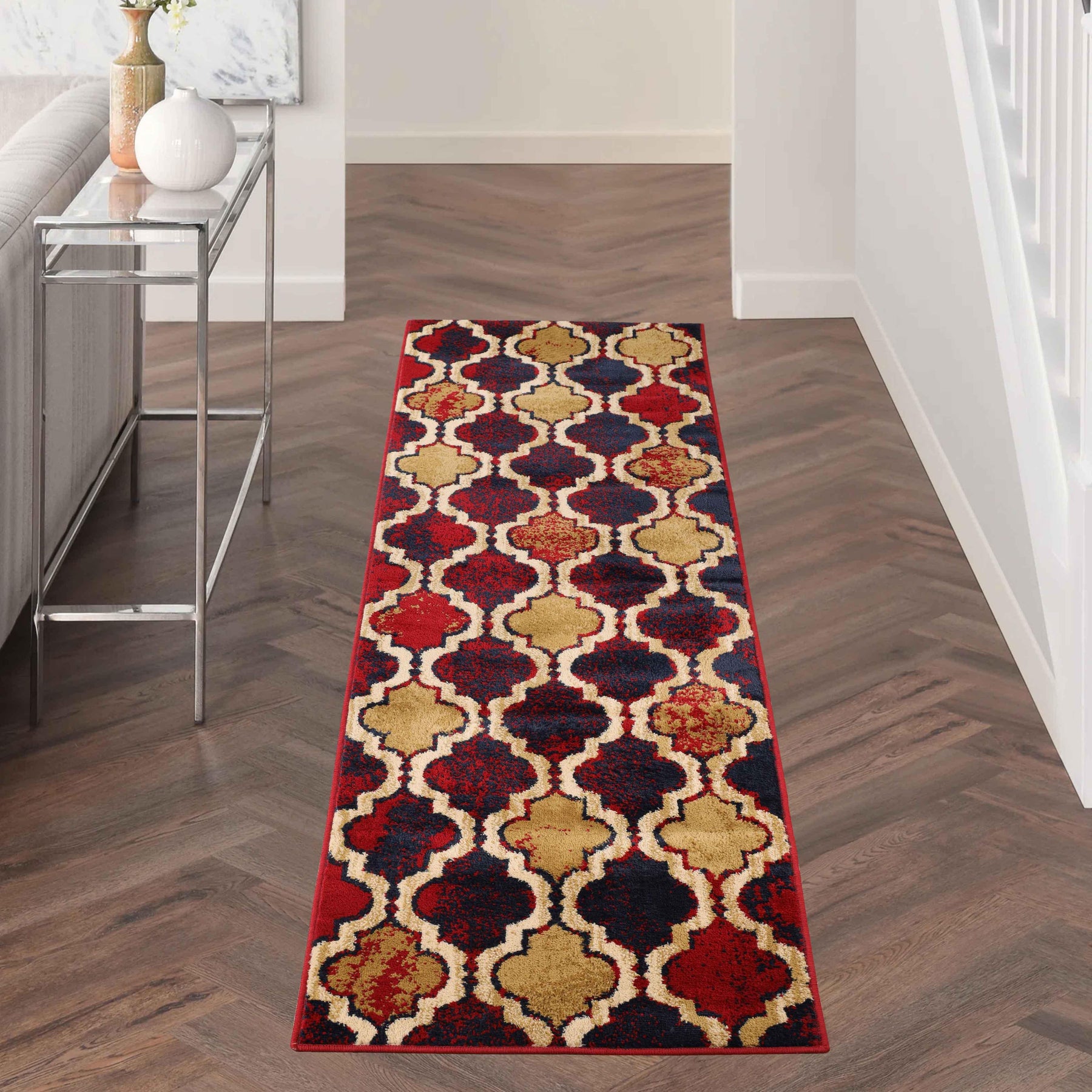 Viking Contemporary Geometric Trellis Indoor Area Rug or Runner - Rugs by Superior