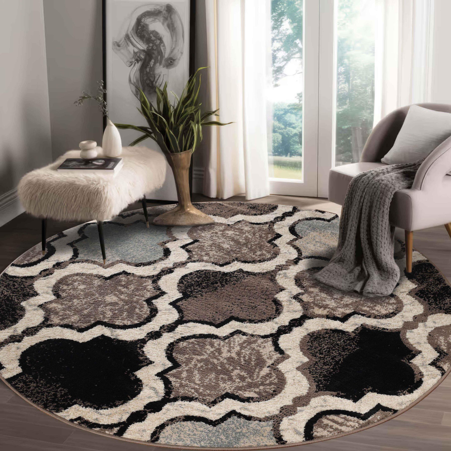 Viking Contemporary Geometric Trellis Indoor Area Rug or Runner - Rugs by Superior