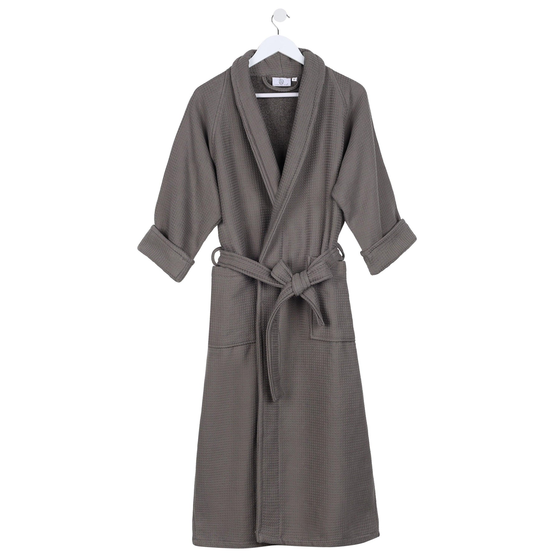 Waffle Weave Cotton Soft Lightweight Oversized Unisex Adult Bath Robe - Bath Robe by Superior