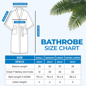 Waffle Weave Cotton Soft Lightweight Oversized Unisex Adult Bath Robe - Bath Robe by Superior