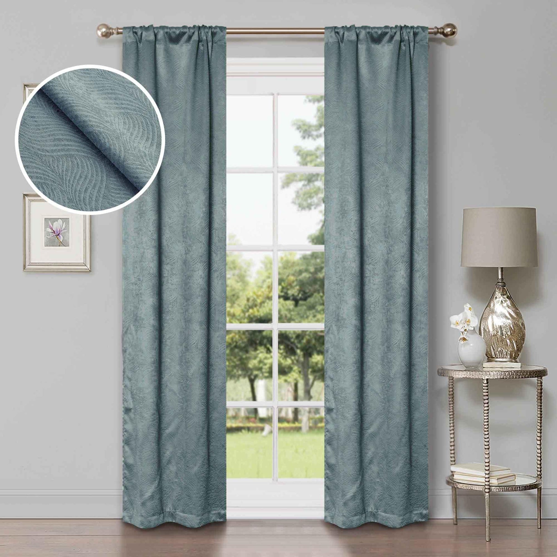 Waverly Thermal Blackout Grommet Curtain Panel Set 26" - Blackout Curtains by Superior