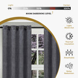 Waverly Thermal Blackout Grommet Curtain Panel Set 26" - Blackout Curtains by Superior