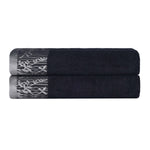 Wisteria Cotton Medium Weight Floral Jacquard Bath Towels, Set of 2 - Bath Towel by Superior