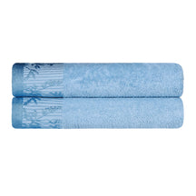 Wisteria Cotton Medium Weight Floral Jacquard Bath Towels, Set of 2 - Bath Towel by Superior