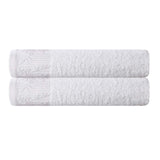 Wisteria Cotton Medium Weight Floral Jacquard Bath Towels, Set of 2 - Bath Towel by Superior