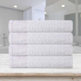 Wisteria Cotton Medium Weight Floral Jacquard Bath Towels, Set of 4 - Bath Towel by Superior