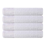 Wisteria Cotton Medium Weight Floral Jacquard Bath Towels, Set of 4 - Bath Towel by Superior