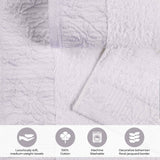 Wisteria Cotton Medium Weight Floral Jacquard Bath Towels, Set of 4 - Bath Towel by Superior