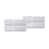 Wisteria Cotton Medium Weight Floral Jacquard Hand Towels, Set of 4 - Hand Towel Set by Superior