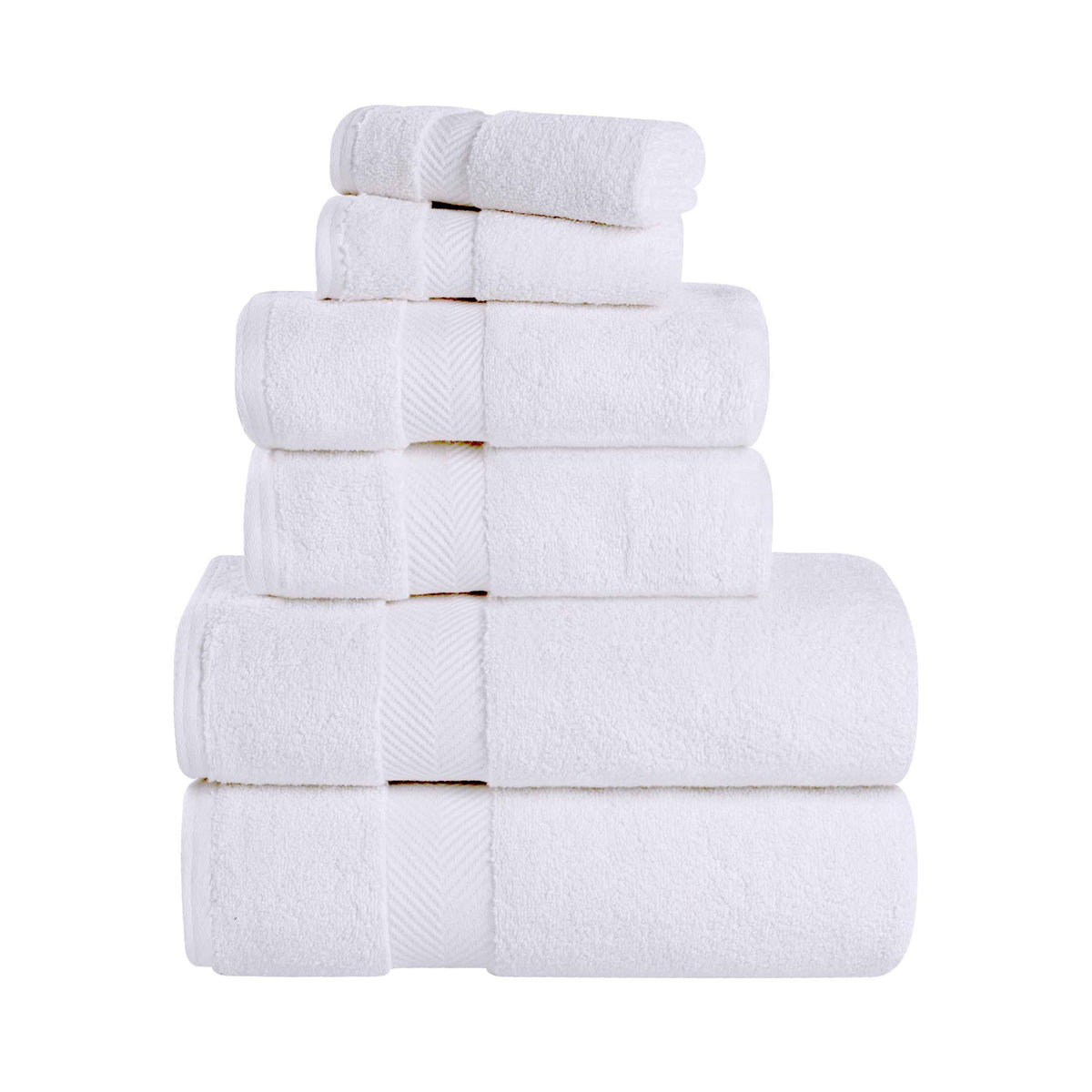 Zero-Twist Cotton Quick-Drying Absorbent Assorted 6 Piece Towel Set - Towel Set by Superior