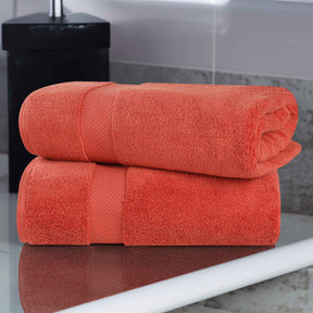 Zero-Twist Cotton Solid Soft Absorbent 2 Piece Bath Sheet Set - Bath Sheets by Superior